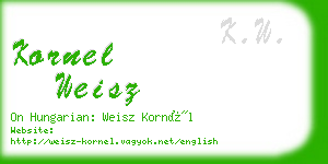 kornel weisz business card